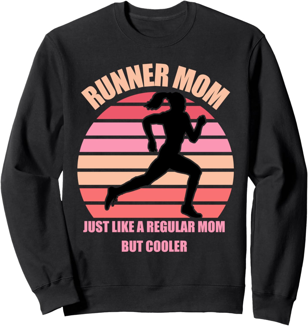 Läufer Mama Lustiger Marathon Laufen Joggen Muttertag Sweatshirt