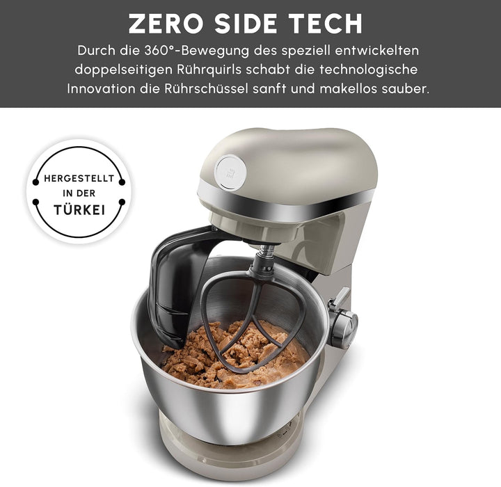 Karaca Mastermaid Chef Pro Double Armed Küche Koch 1500W Soft Cream, Glänzend Cream, 1500W, 5 L Mixe