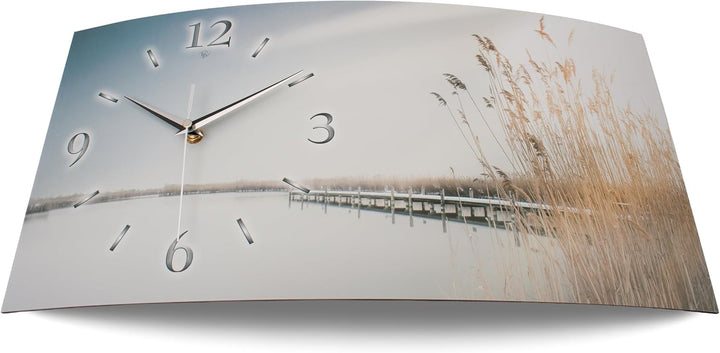 Kreative Feder Chill Out XXL Designer leise Funk Wanduhr Funkuhr modernes Design * Made in Germany*