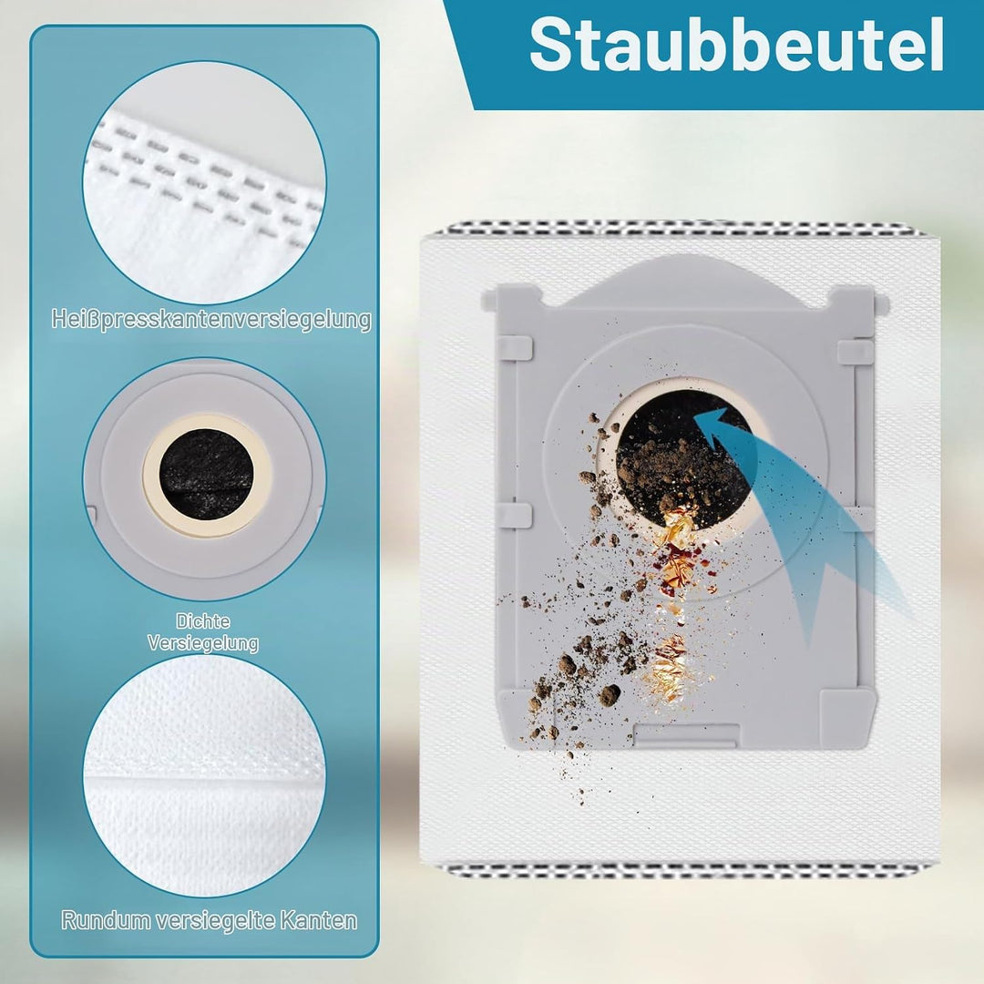 Zubehörset für ECOVACS DEEBOT MINI Saugroboter Ersatzteile, 1 Hauptbürste, 4 Seitenbürsten, 4 Filter