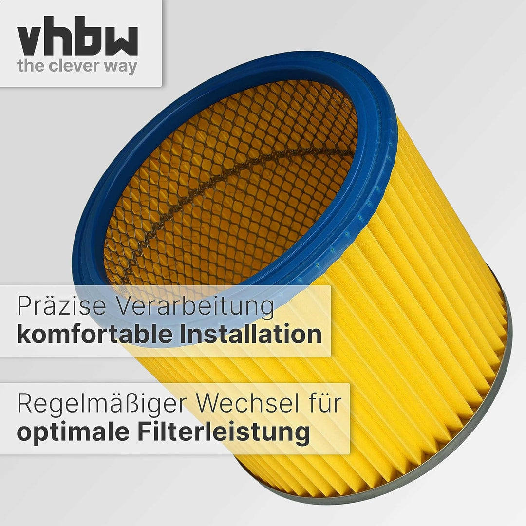 vhbw 3x Rundfilter/Lamellenfilter kompatibel mit EinhellB-NT 1250, EMK 1000, BT-VC 1115/2, SMK 300/E