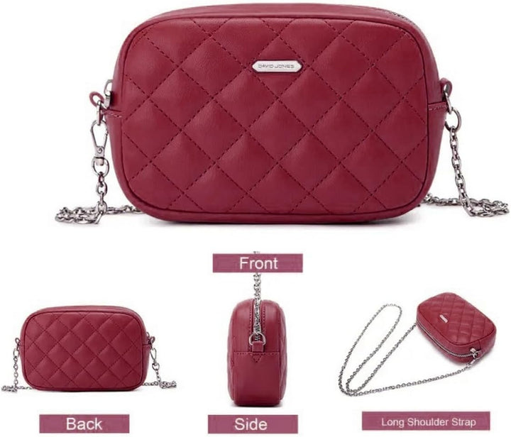 David Jones - Dämen Kleine Umhängetasche - Frau Mini Handtasche PU Leder - Handy Tasche Multi Tasche