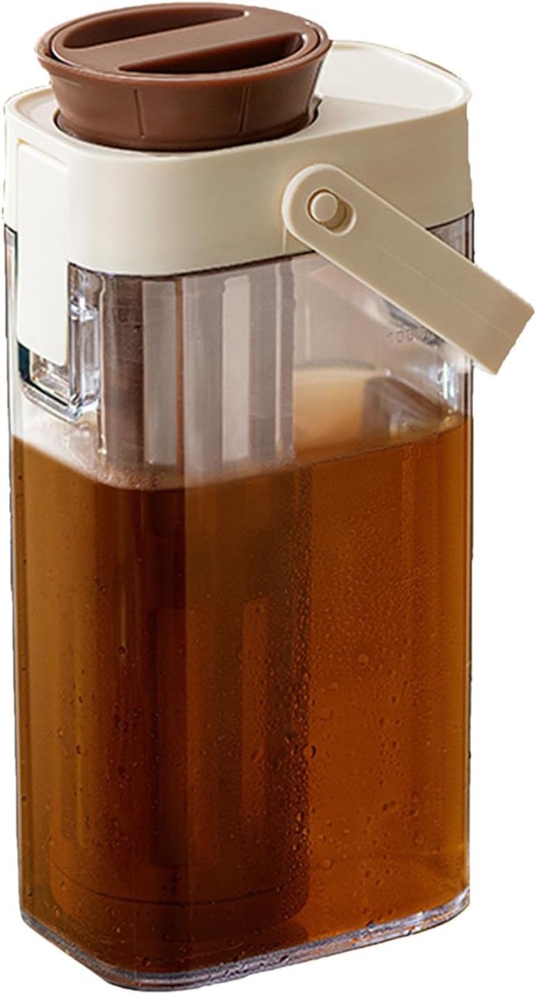 Cold Coffee Brewer,1 Liter Cold Brew Tea Maker Coffee Pot - Platzsparendes Glas mit Griff, grosse Ka