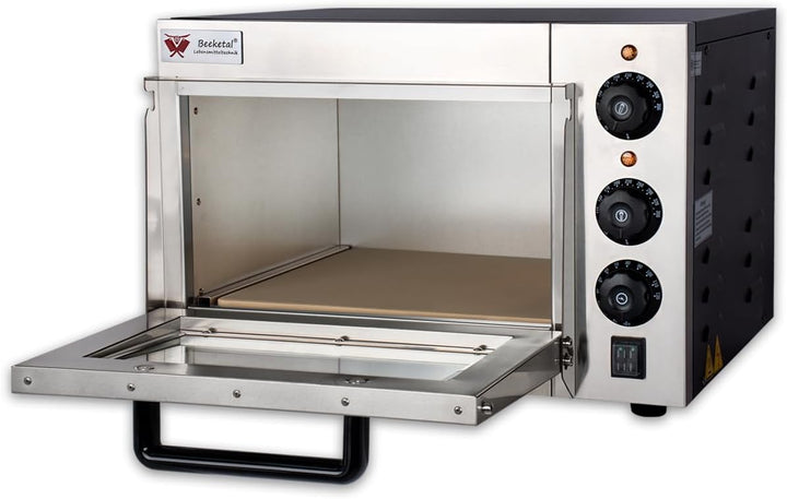 Beeketal 'BPO35-1' Profi Pizzaofen mit 355x340 mm Schamottstein Backfläche und extra hoher Kammer, G