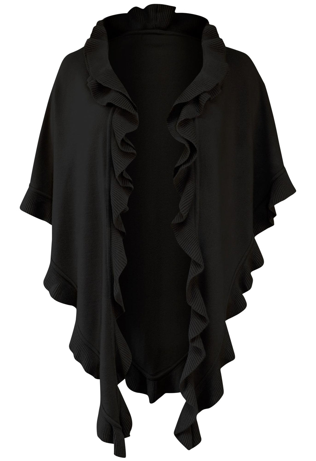 Poncho Cape Trachtentuch Umhang Stola Schultertuch Trachten-Tuch Damen Strickponcho Tracht Strick Tr