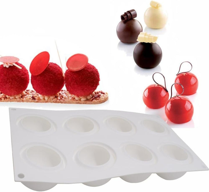 Backzubehör und Werkzeuge, Silikon-Schokoladenform, Silikon-Kugel-Kuchenformen, 3D-Halbkugel, Süssig
