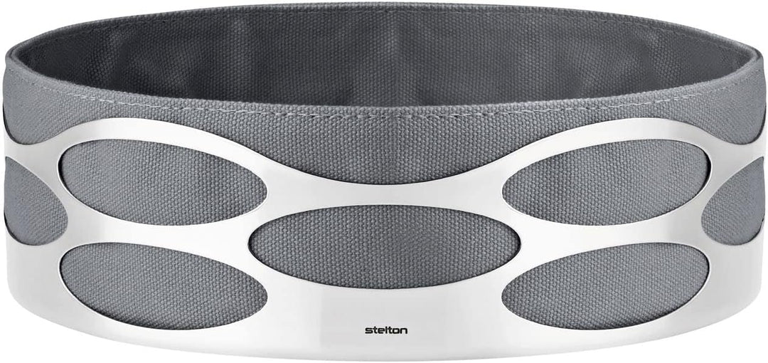 Stelton x-28-3-4 Embrace Brotschale, Edelstahl, Taupe, 23 x 23 x 7 cm