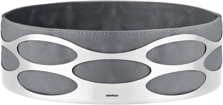 Stelton x-28-3-4 Embrace Brotschale, Edelstahl, Taupe, 23 x 23 x 7 cm