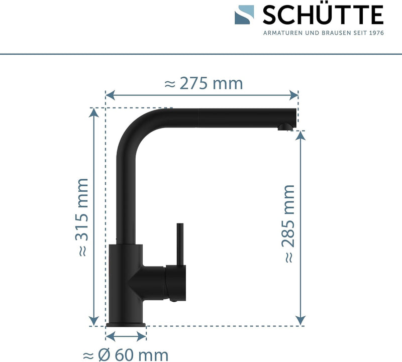 SCHÜTTE 99760 VITAL Sensor-Spültischarmatur Küche, Küchenarmatur mit ausziehbarer Brause, automatisc