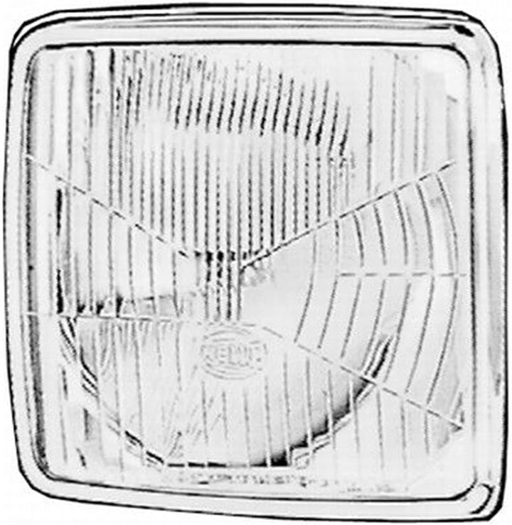 HELLA - Halogen-Scheinwerfereinsatz, Hauptscheinwerfer - 24/12V - rechteckig - Referenzzahl: 10 - Ei