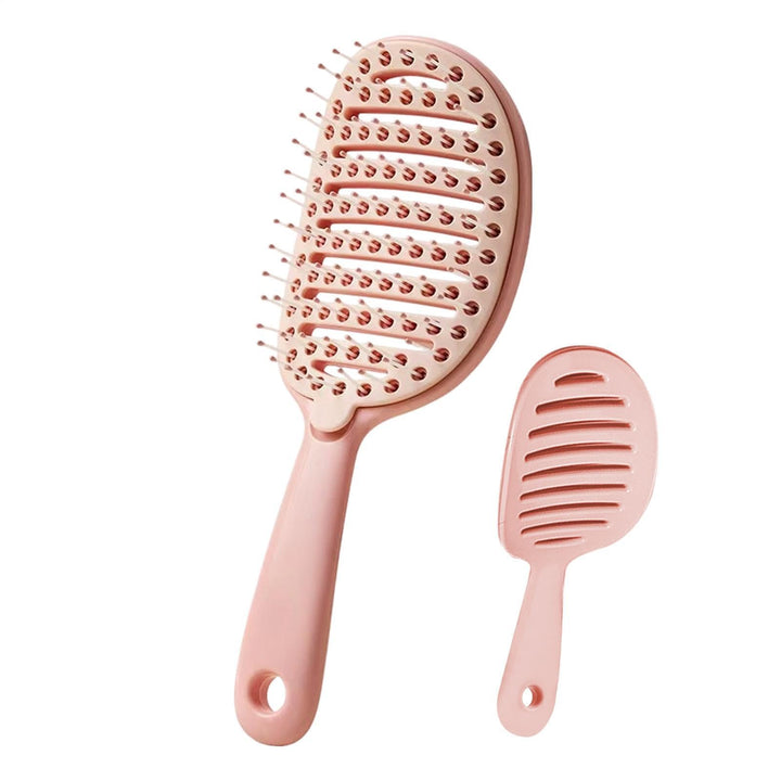 Easy Clean Haarbürste, sanfter Entwirrungskamm, gebogene belüftete Haarbürsten mit flexiblen Borsten