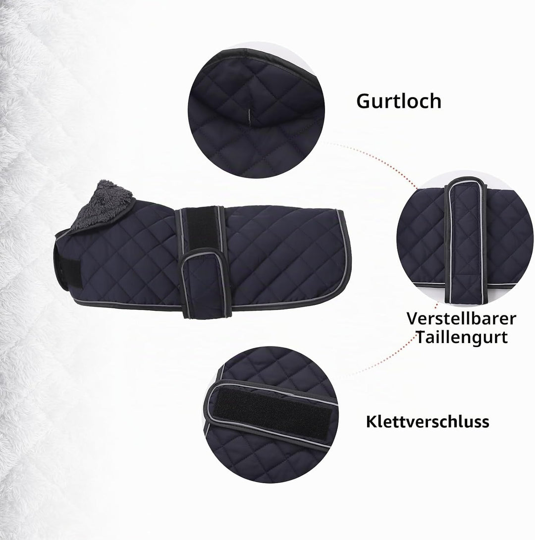 Geyecete - Warmer wintermantel für dackel Hunde,Hunde Winterjacken mit plüschfutter,Outdoor jacken m