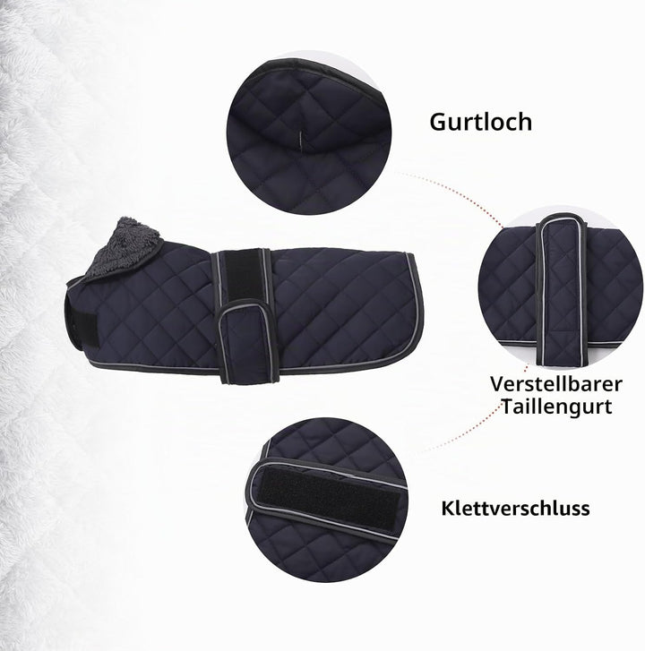 Geyecete - Warmer wintermantel für dackel Hunde,Hunde Winterjacken mit plüschfutter,Outdoor jacken m