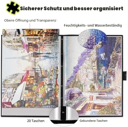 ALL4JIG Aufbewahrungsmappe für Enthusiasten | Platzsparender Organizer für Erwachsene | Fasst 20 Puz