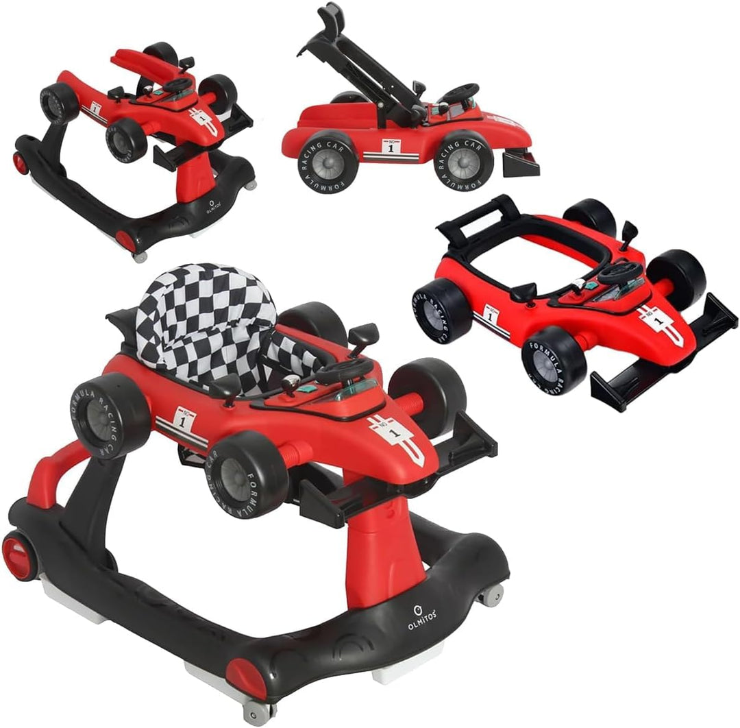 Olmitos 3-in-1-Baby-Rollator Racing: Lauflernwagen und Schubwagen für Babys erste Schritte – ab 6 Mo