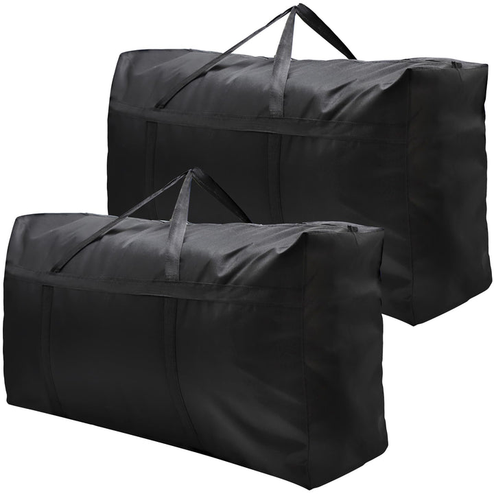 2er Pack 120L Extra Grosse Aufbewahrungstaschen, 600D Oxford Schwere Tragetaschen mit Reissverschlüs