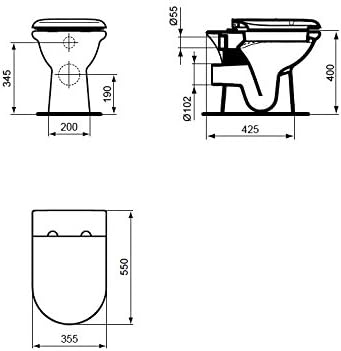 Ideal Standard T627701 Copriwater Toilettensitz, halbrund, mit Duroplast