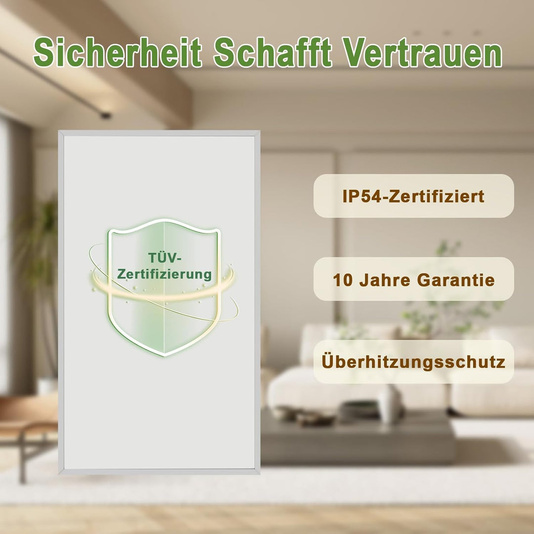 Behagliche Infrarotheizung 500 Watt, Infrarotheizung Wandmontage mit bis zu 120 °C für 8–13 m², Elek