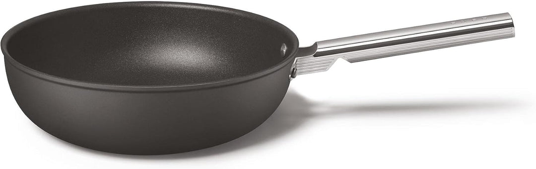 Smeg, CKFW3001BLM, Antihaft-Wok, Durchmesser 30 cm, ergonomischer Edelstahlgriff, für alle Herdarten