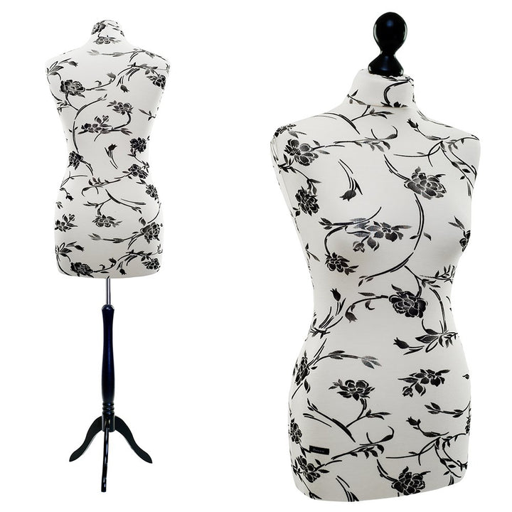 Schneiderpuppe | Grösse/Size S - XL (Female ♀) | LUCCESI | Torso L/XL (42-44) | Creme-Weiss/florales