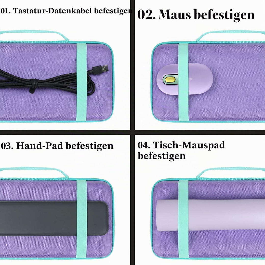 co2CREA case Harte reiseschutzhülle Etui Tasche für Logitech POP Keys/POP ICON Keys Mechanische kabe