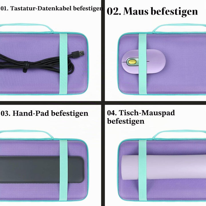 co2CREA case Harte reiseschutzhülle Etui Tasche für Logitech POP Keys/POP ICON Keys Mechanische kabe