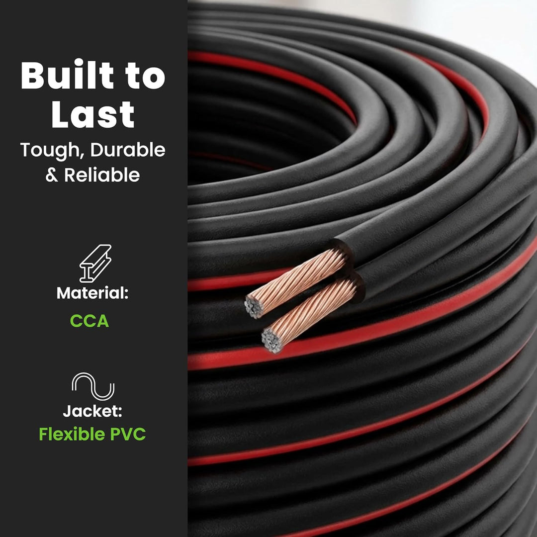 14 AWG Lautsprecherkabel, GearIT Pro Series 14 AWG (50 Fuss / 15,24 Meter) - Ideal geeignet für Heim