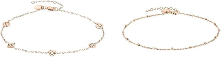 Liebeskind Berlin Fusskette aus Edelstahl, Bundle mit Anklet