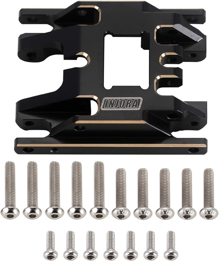 INJORA Unterfahrschutz 53g Getriebelager für 1/18 RC Crawler TRX4M Upgrade Schwarz, Schwarz