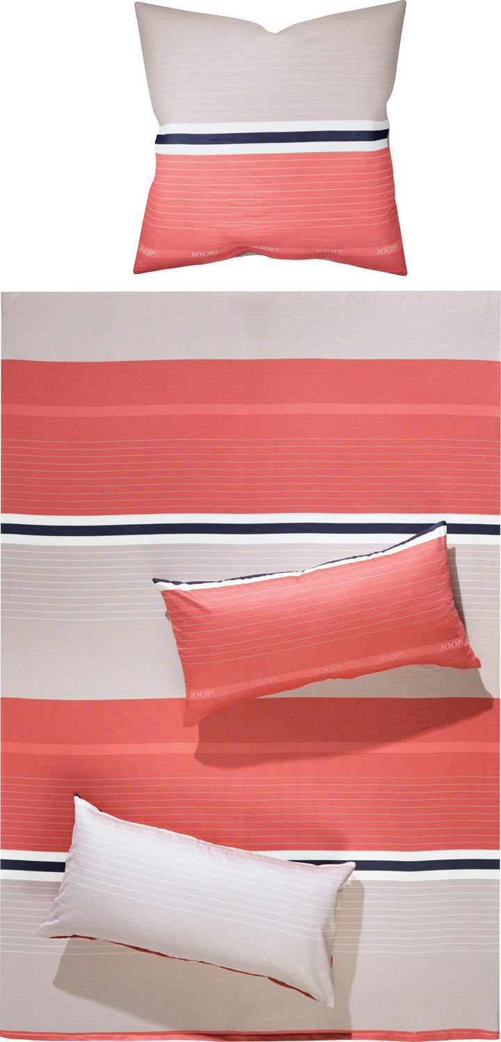 Joop! Bettwäsche Fit 4091 | 1 Coral - 135 x 200 1 Bettbezug 135 x 200 cm + 1 Kissenbezug 80 x 80, 1