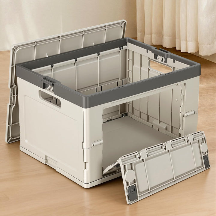 48L Einkaufstrolley klappbar 3-in-1 Boxwagen Beige | Alu+PP, 48L Boxvolumen, 3-in-1 als Plattformwag