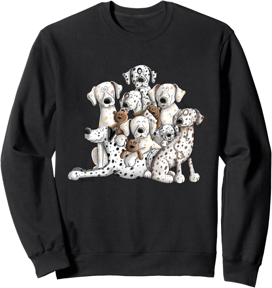 Happy Dalmatiner Hundehaufen I Fun Für Hundefreunde Sweatshirt