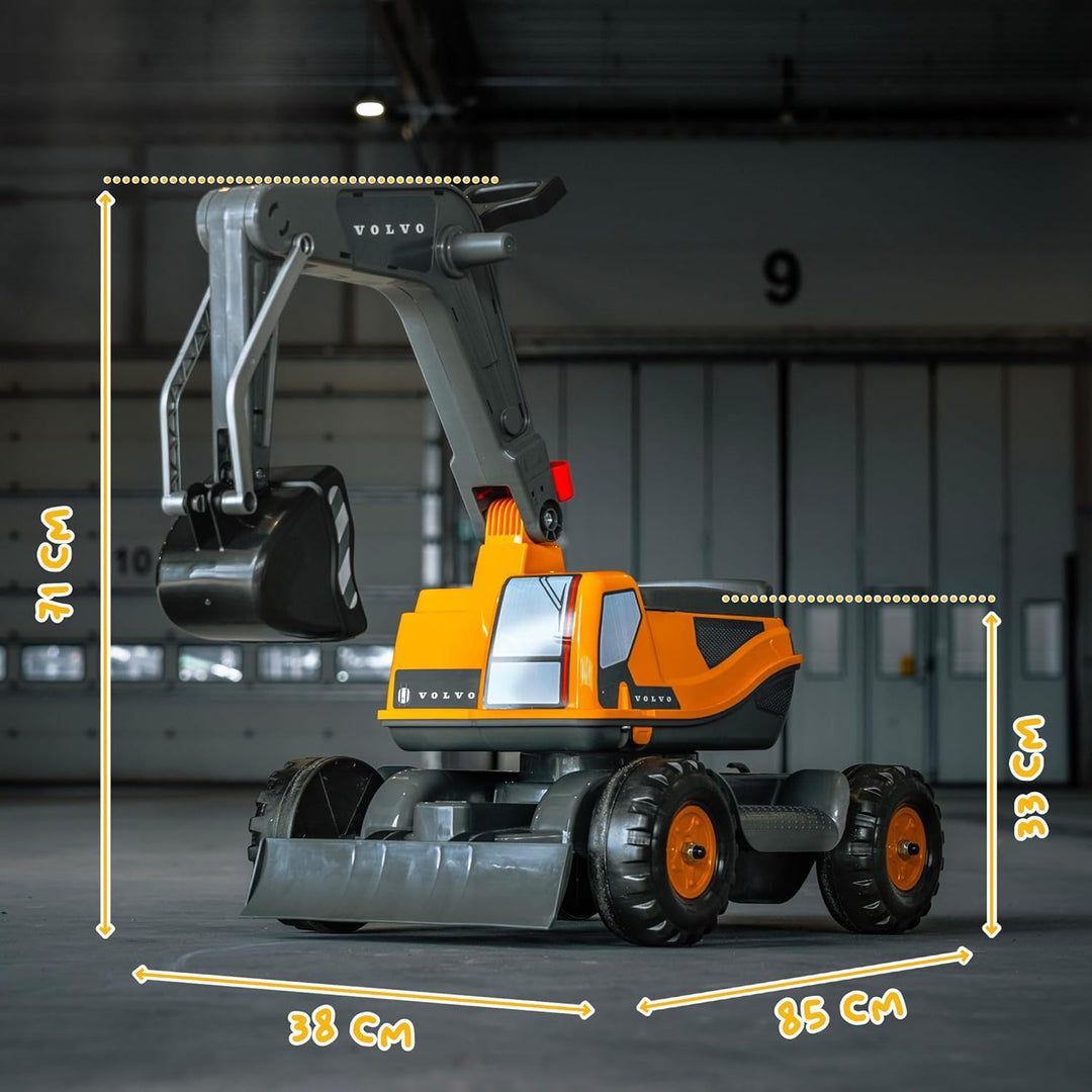Falk - Bagger Volvo – ab 3 Jahren – Bagger und Schaufel mit Gelenken – drehbare Kabine 151