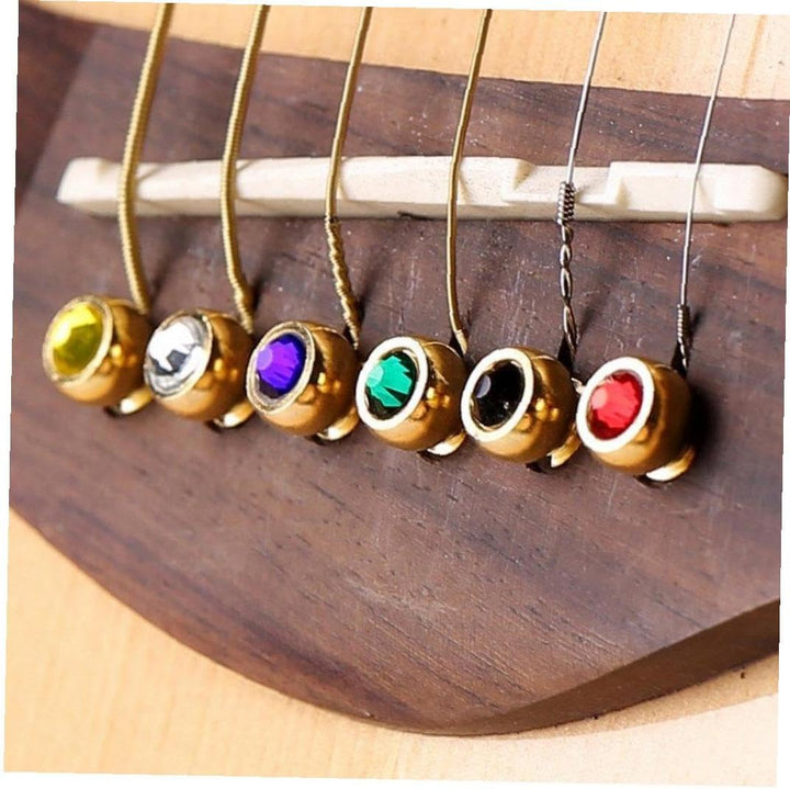 Guitar Bridge Pins 6pcs Messinggitarren -Strings Kegel Feste Stifte Schnurnagelstifte Für Folk Acous