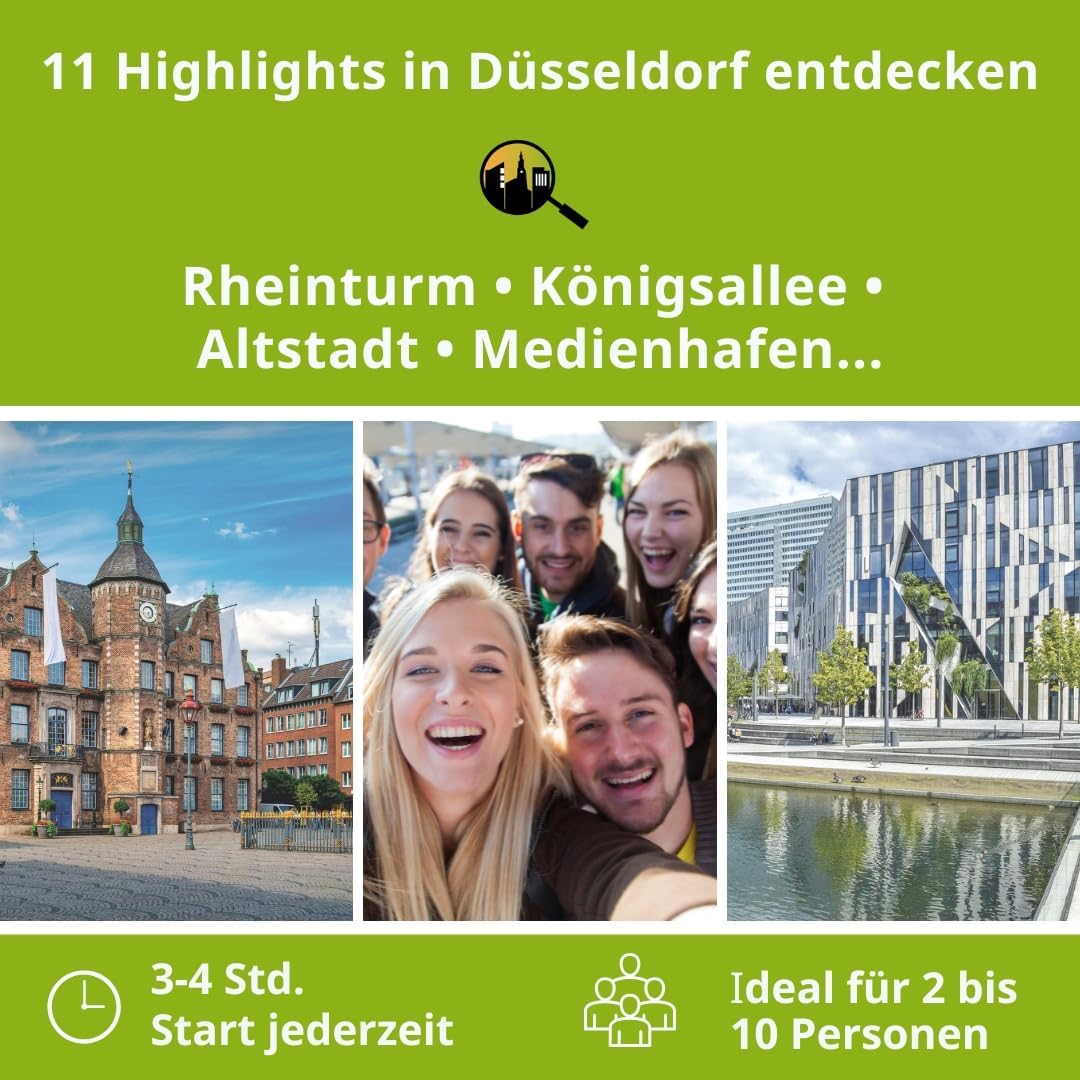 Schnitzeljagd Düsseldorf – Stadtspiel für Erwachsene und Familien | Stadtrallye durch die Düsseldorf