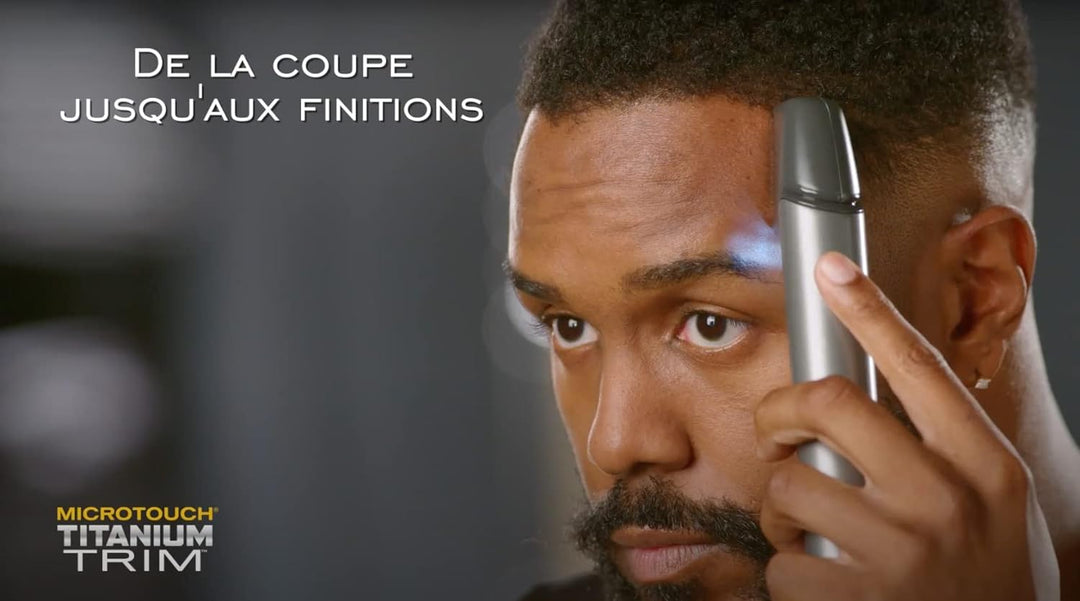 MICROTOUCH - Haar- und Körpertrimmer, kabellos, vielseitig einsetzbar – 5 Aufsätze + 2 Batterien + 1