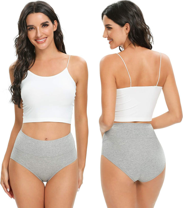 Wealurre Unterhosen Damen Baumwolle Unterwäsche Hohe Taille High Waist Slip Damen Weich Wochenbett U