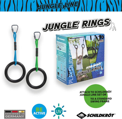 Schildkröt® Jungle Ring Set, Jungle Line Zubehör, 2 Turnringe für Kinder und Erwachsene, Ninja Ringe