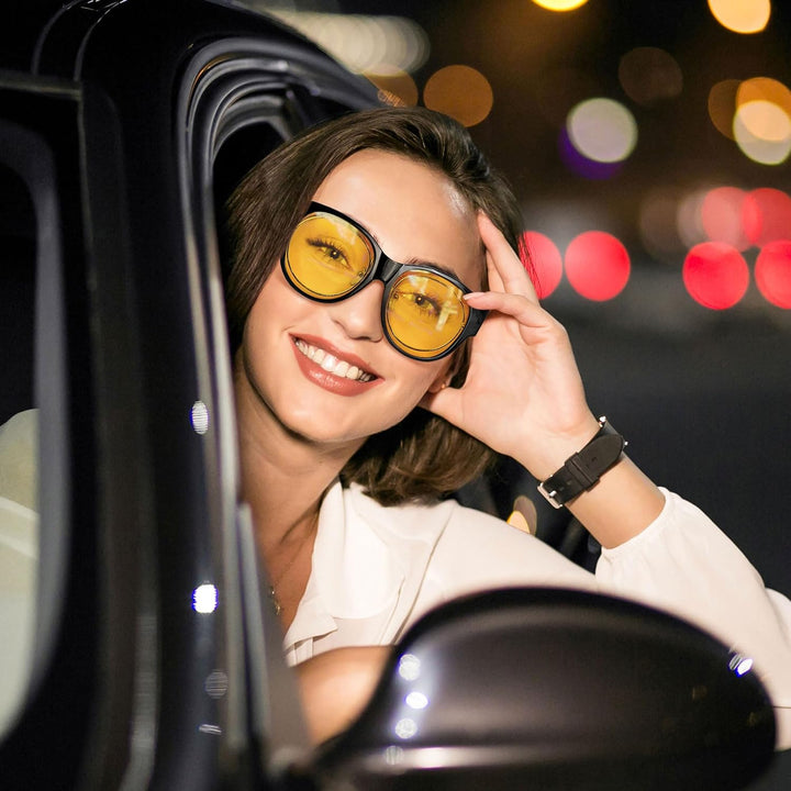 URUMQI Nachtsichtbrille für Autofahrer, Nachtfahrbrille Nachtbrille zum Autofahren Damen Herren, Aut