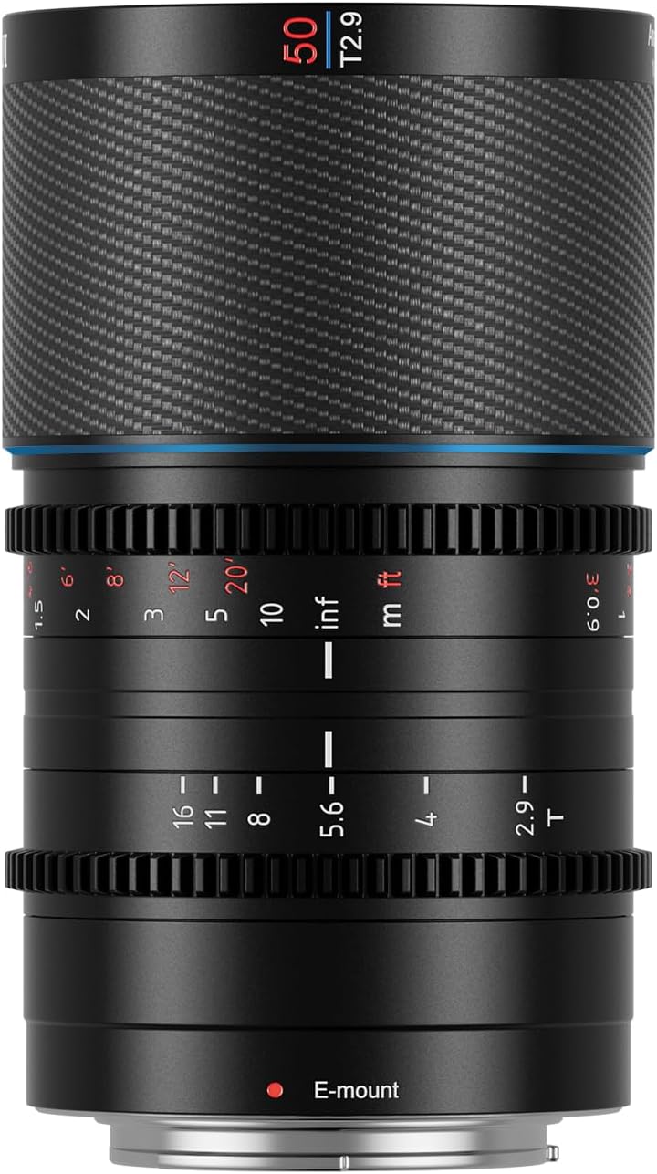 SIRUI Saturn 50 mm T2.9 1.6X Vollformat Kohlefaser anamorphe Linse, Cine Objektiv weniger als 500 g