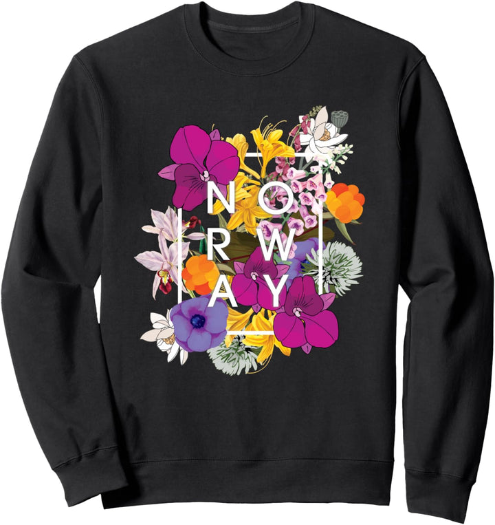 Blumen von Norwegen Wortkunst - Norwegischer Stolz Sweatshirt