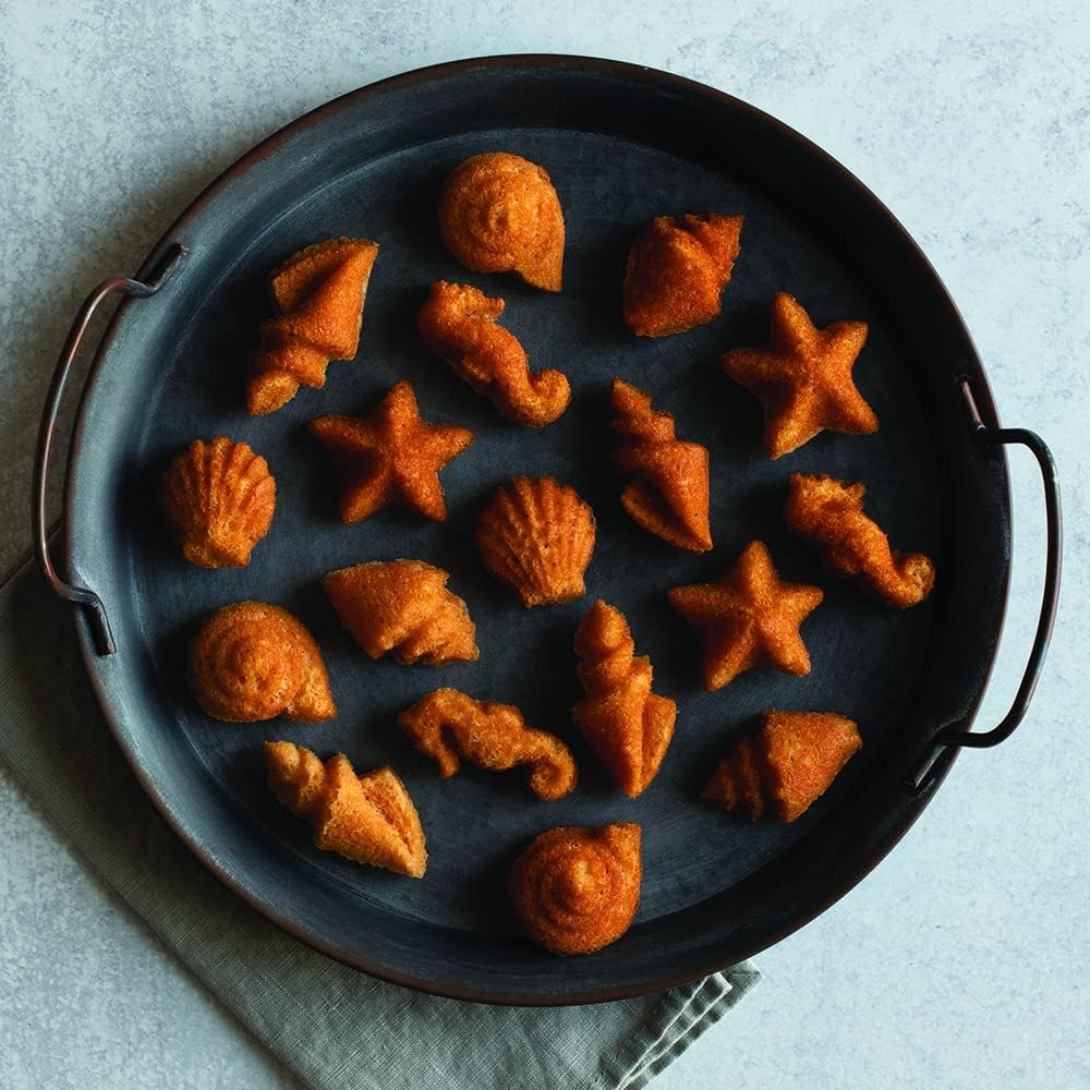 Nordic Ware Seashell Bites Pan, Original Gugelhupfform aus Aluminiumguss, offizielle Gugelhupf-Kuche
