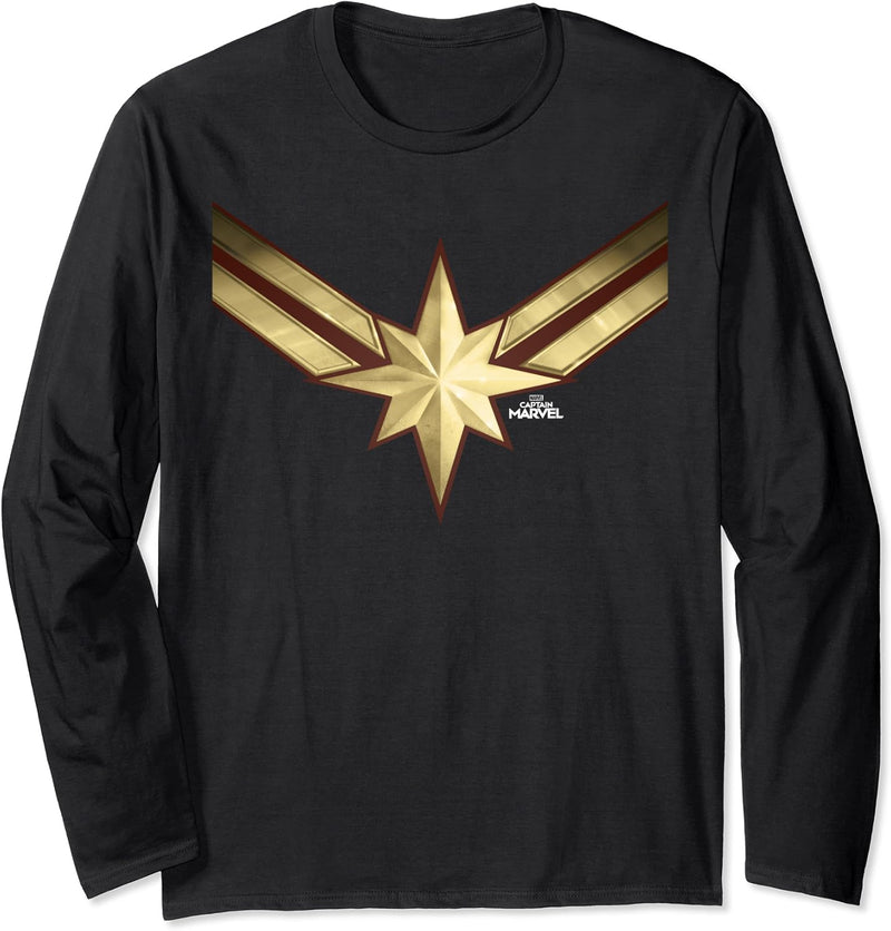 Captain Marvel Star Symbol Langarmshirt