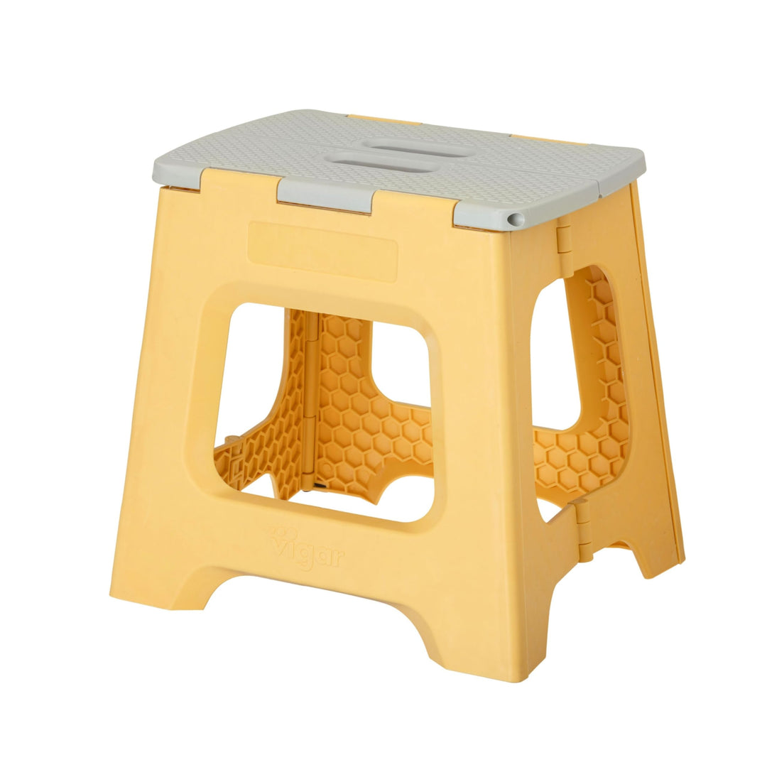 Vigar Kompakte Tritthocker Klappbar für Erwachsene, 32 cm, Klapphocker Faltbar 150 kg rutschfest, Le