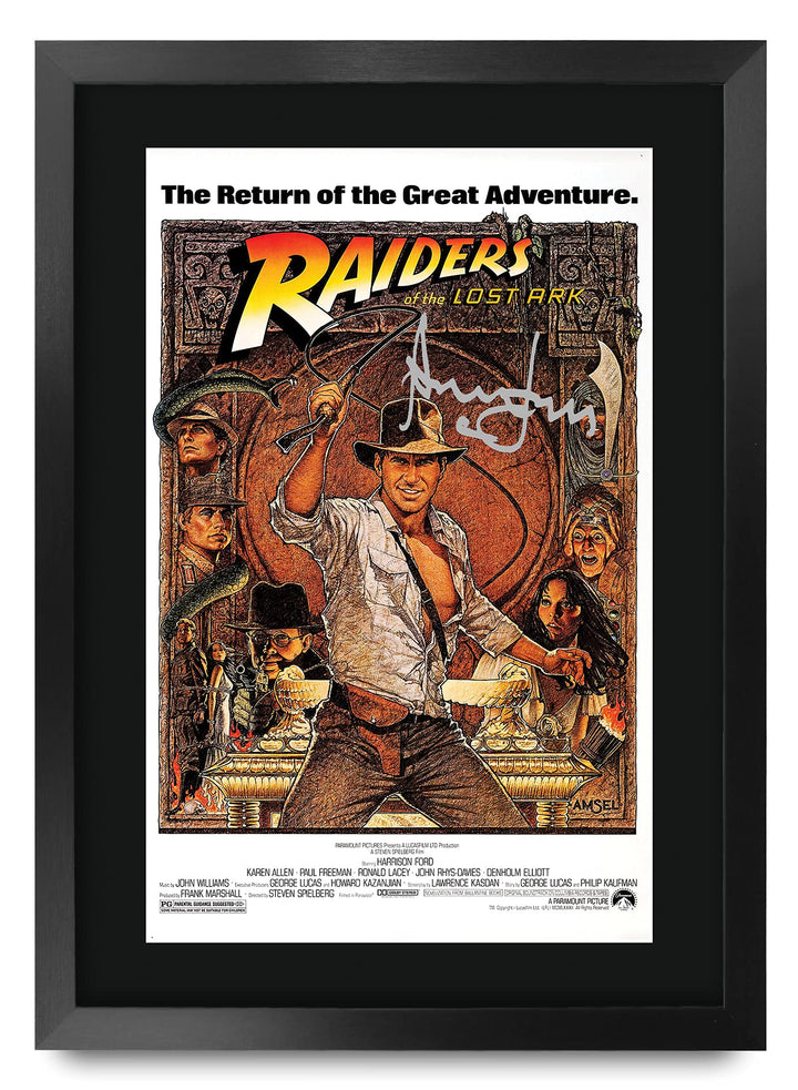 HWC Trading Indiana Jones Raiders Of The Lost Ark A3 Gerahmte Signiert Gedruckt Autogramme Bild Druc