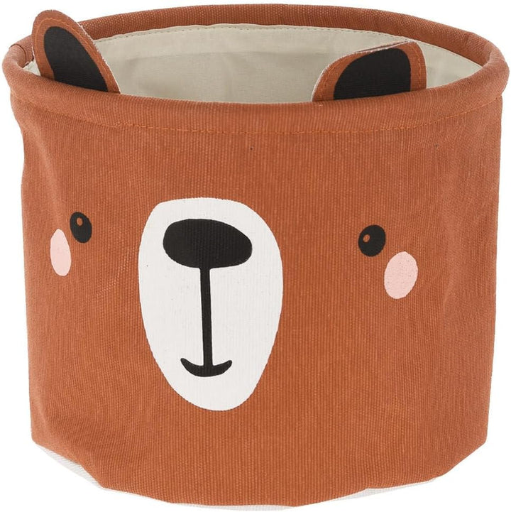 Murago - 2er Set Braun - Bär Aufbewahrungskorb Wäschekorb Beutel Sack Tasche für Spielzeug Kinderzim