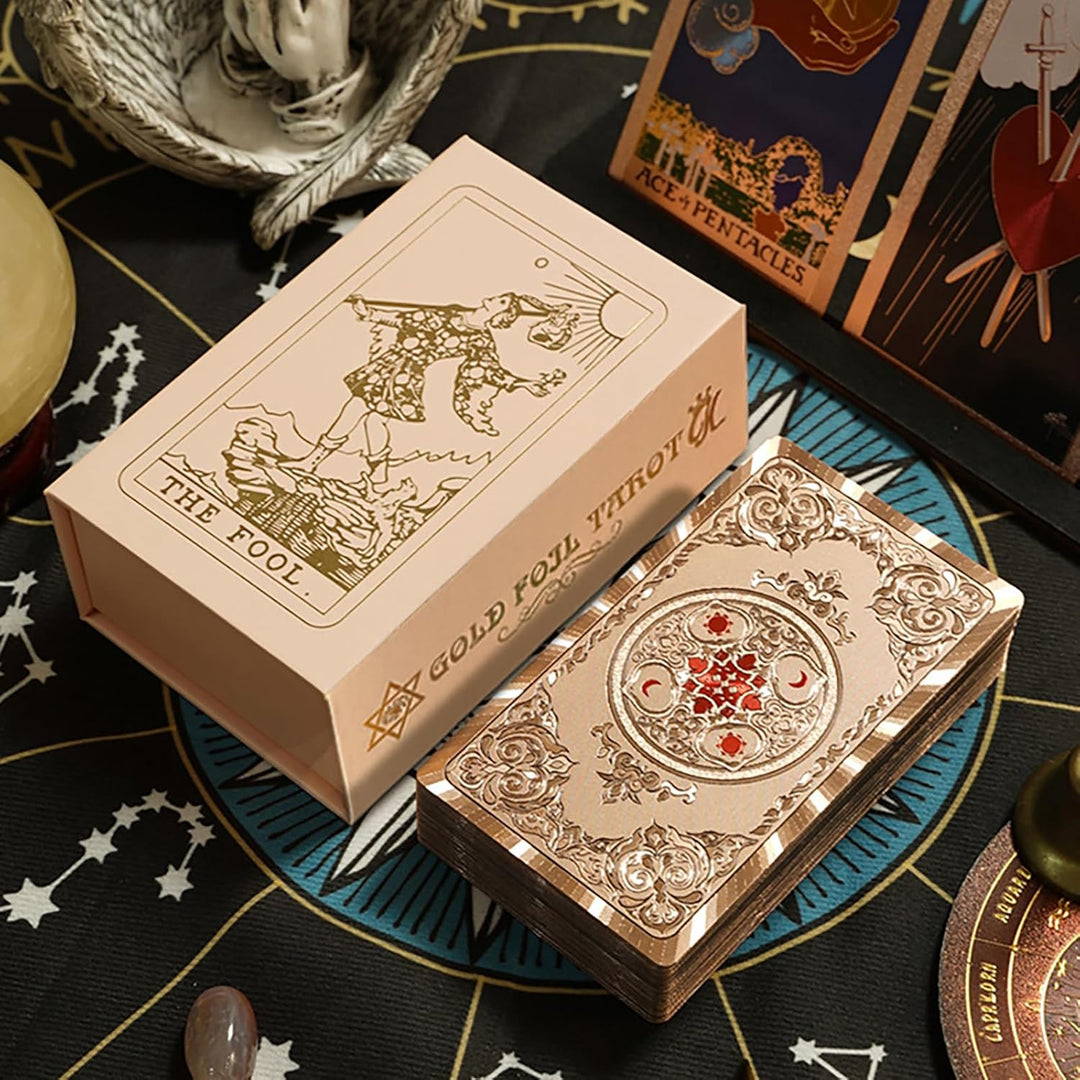 Tarotkarten - Tarot Karten für Anfänger - Wasserdichtes PVC-Material - Tarot Cards - mit Buch - Engl