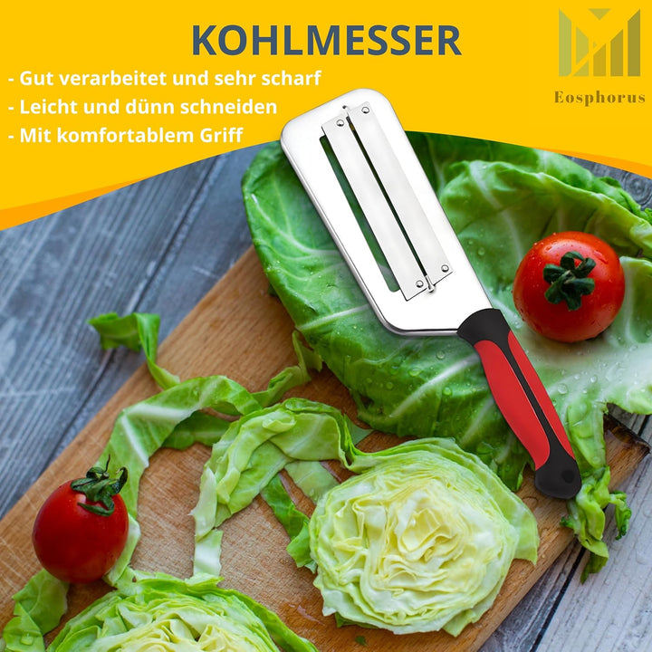 Eosphorus Kohlhäcksler Kohlschneider Kohlmesser Schneider für Sauerkraut Krautsalat mit Zwei Scharfe