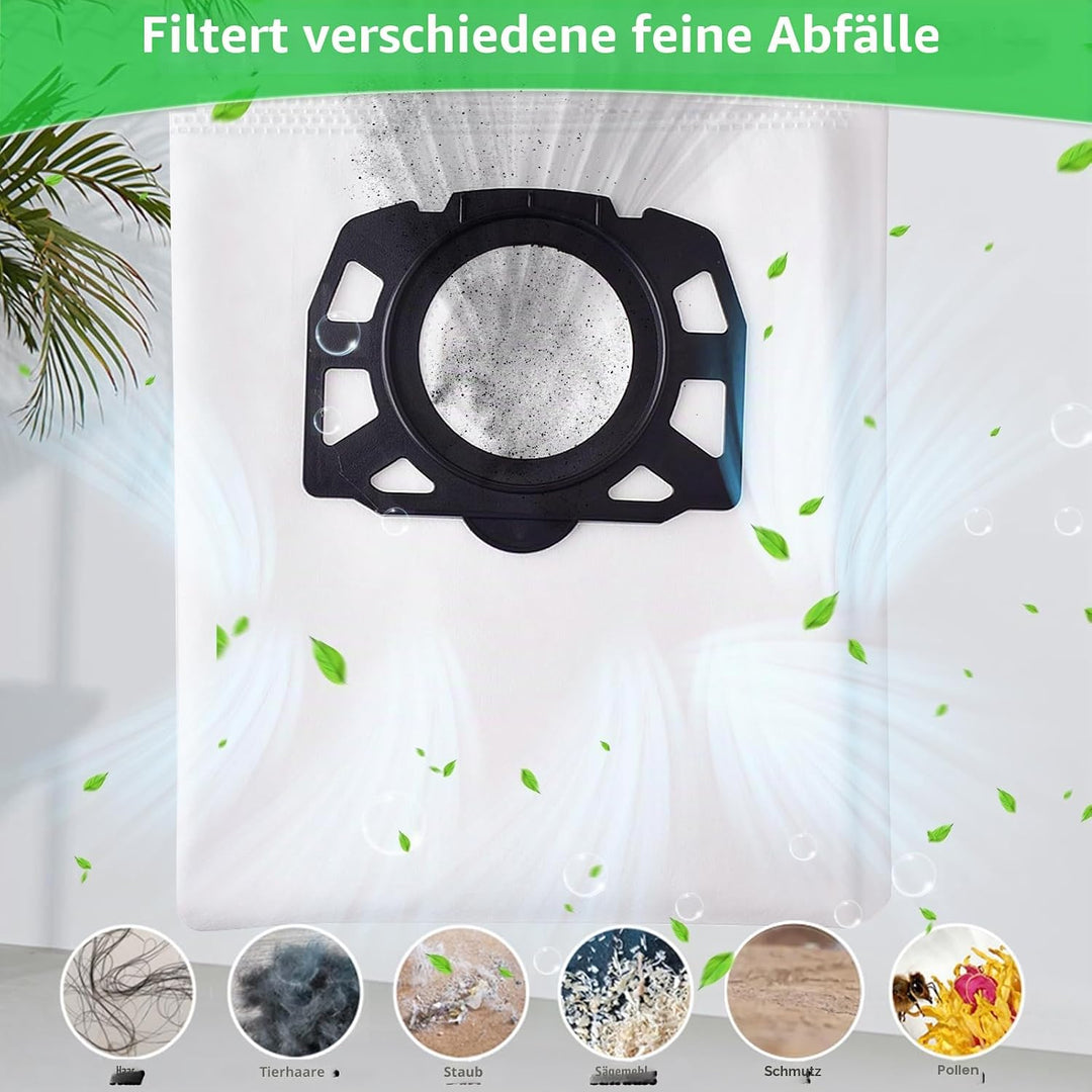 15 Staubsaugerbeutel für Kärcher WD2 Plus WD3.200-WD3.800 M/ KWD1 KWD3 MV3 SE4001/SE4002, KFI357 Vli