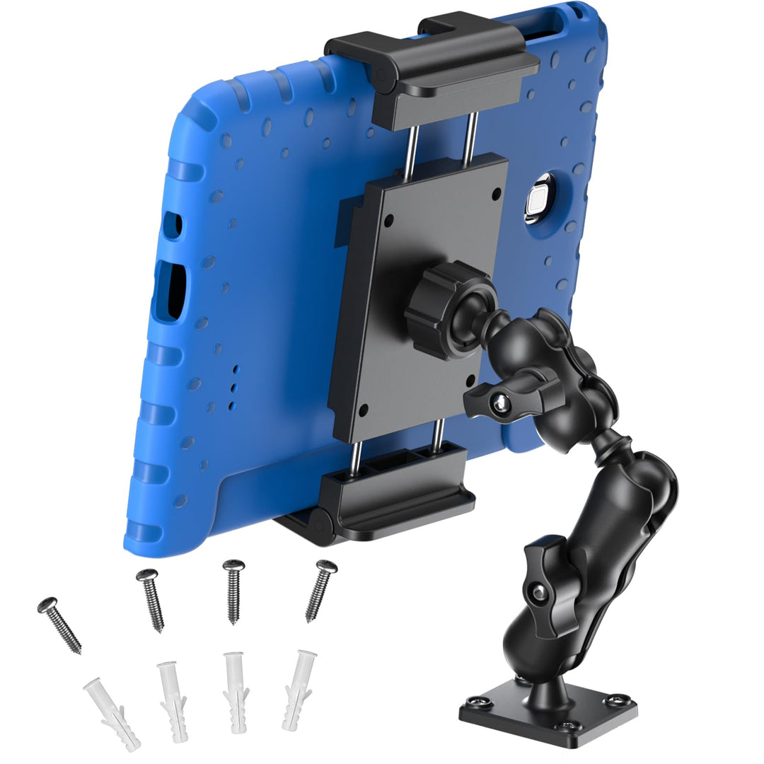 PLDHPRO Tablet Halterung Auto, iPad Halterung Auto für LKW Armaturenbrett, Wand & Schreibtisch, 360°